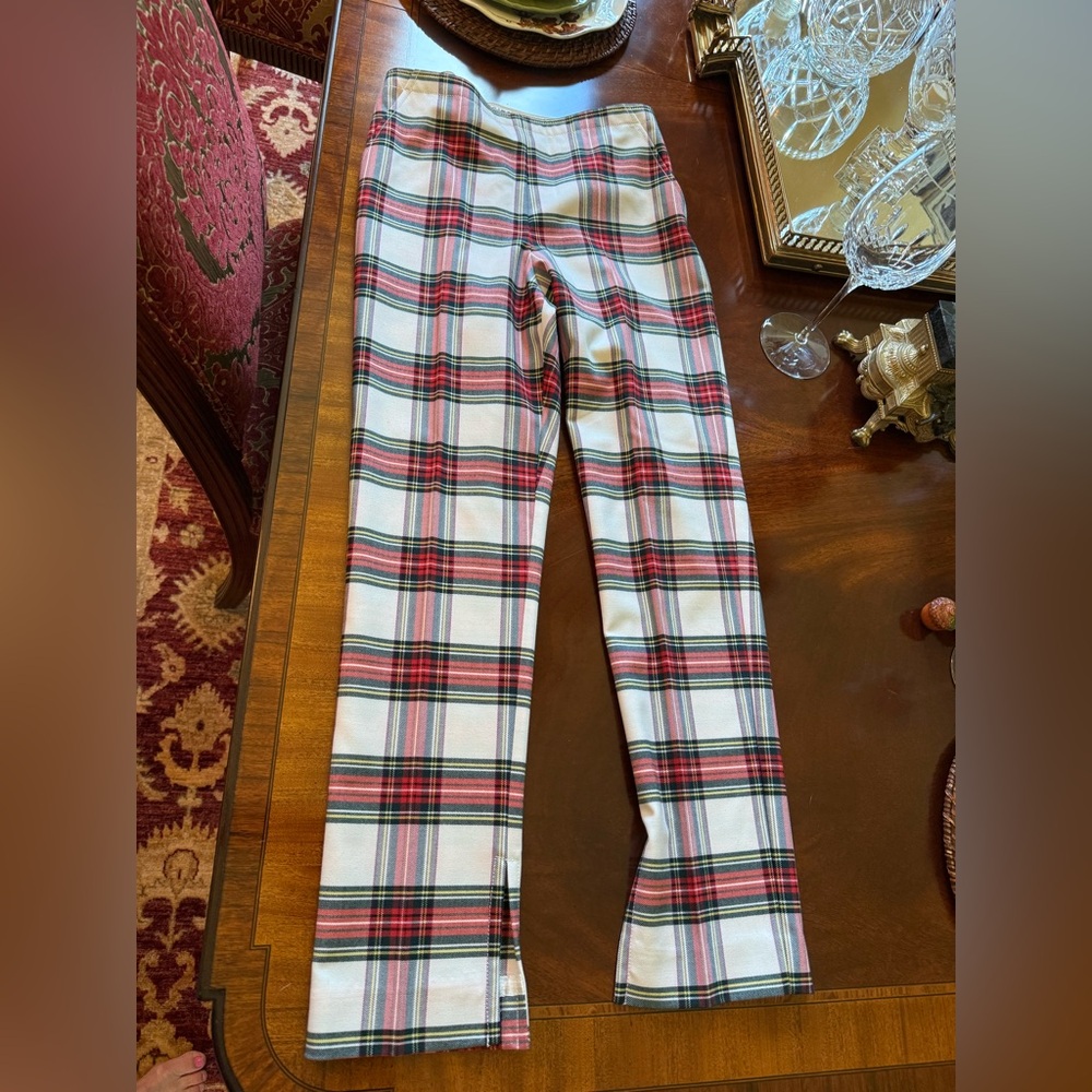 Trina Turk plaid side zip pant size 0
New Without Tags